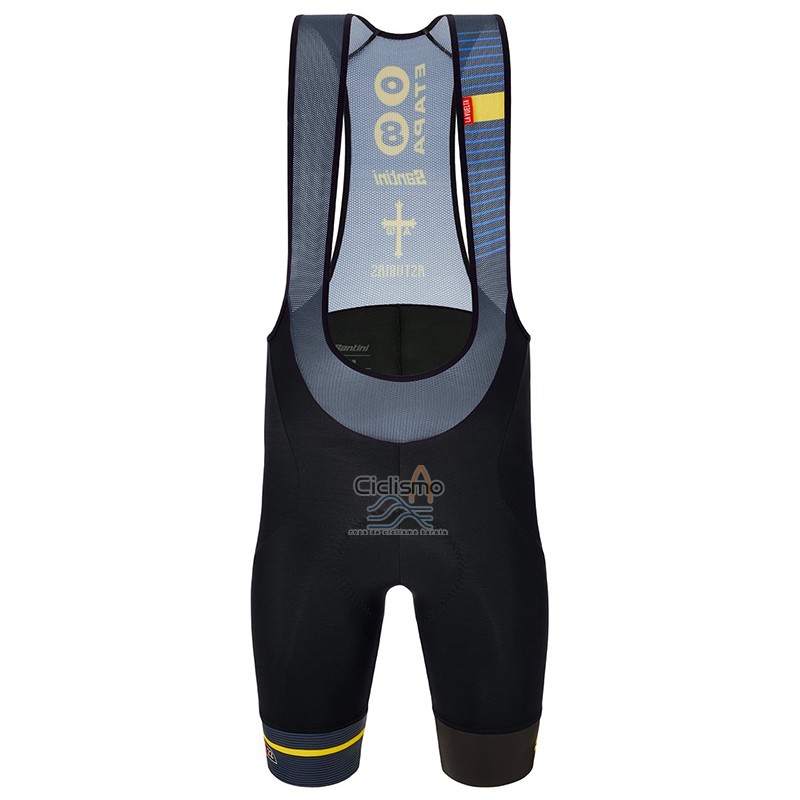 Vuelta Espana Ropa Ciclismo Culotte Corto 2022 Hombre Mangas Cortas Negro AMarillo